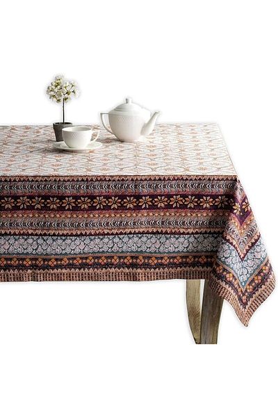OEM Față de masă dreptunghiulară din bumbac cu imprimeu, 140x180 cm