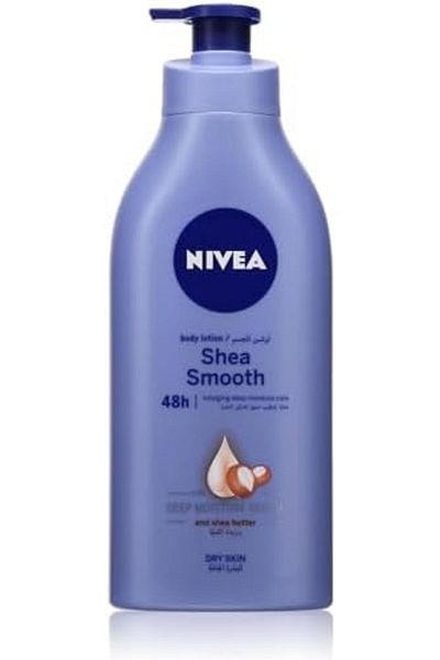 NIVEA Body Lotion for Dry Skin, Shea Smooth, with Deep Moisture Serum, 48H of Indulging Moisture Car