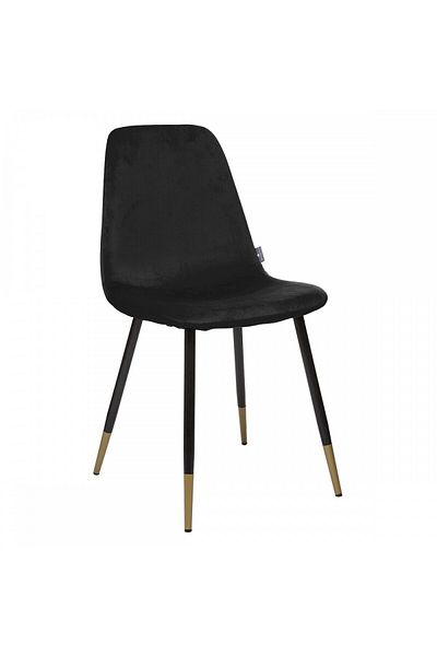 Atmosphera Créateur D'intérieur Tyca Black chair, metal, polyester, 45 x D 51 x H 87 cm, seat height 48 cm, 4.3 kg
