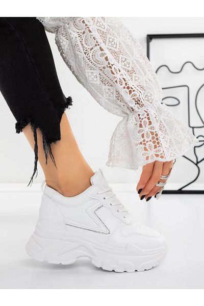 mei Women's Platform Sneakers 3AL100 White