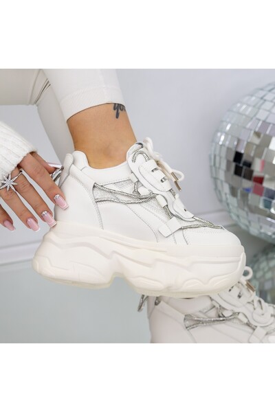 mei Pantofi Sport Dama cu Platforma 3SJN35 Bej