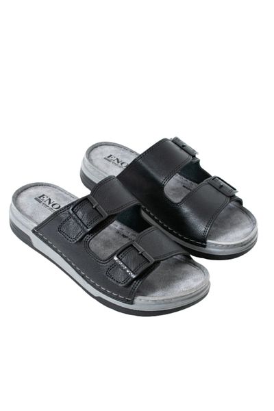 Benittokids Enova Men's Artificial Leather Orthopedic Double Monta Sole Adjustable Buckle Stitched Stylish Home and Outdoor Slippers