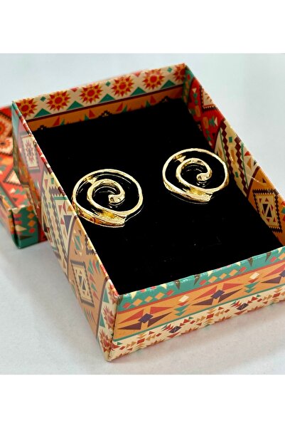 FERİHA DESING أقراط بتصميم حلزوني - موديل مصنوع يدويًا حسب الطلب