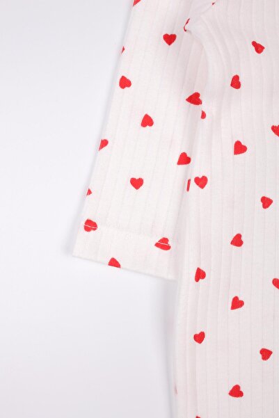 Mini Ropa Newborn Booties Jumpsuit Red Heart Snap Fastener Baby Romper