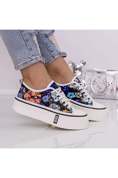 mei Pantofi Sport Dama cu Platforma 3AL19 Albastru