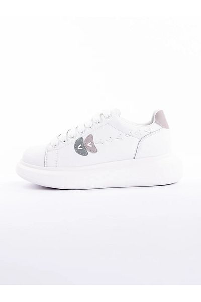 advancer Women's Sports Shoes Made of Genuine Leather 2A515 Grey