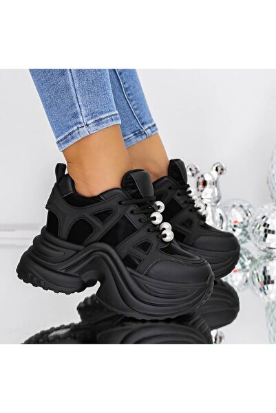 mei Pantofi Sport Dama cu Platforma 3SJN28 Negru