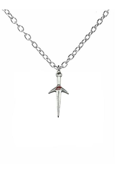 Herşey Nota Naruto Kunai Figured Itachi & Sasuke Themed Unisex Necklace – Anime Jewelry with 60 cm Chain