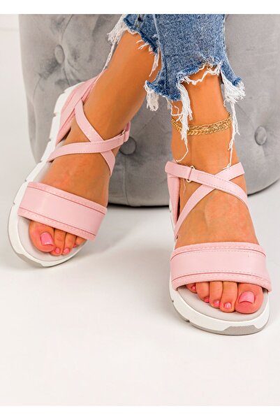 starlike Women's pink platform sandals A111