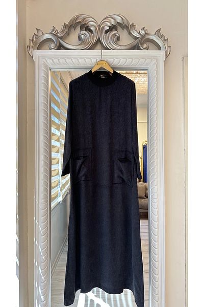 Invee 7136 Patterned Modal Dress - Black