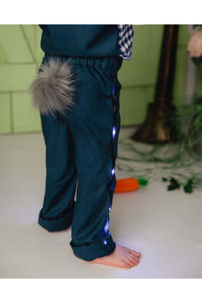 fustite cu luminite Pantaloni cu Luminițe Bleumarin, de Iepuraș cu Codiță - 10-12 ani (140-152 cm)