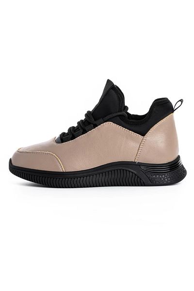 FORMAZIONE Women's Sports Shoes Made of Genuine Leather 3757 Khaki