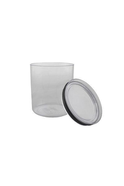 gogiva Food box, plastic, transparent, cylindrical, medium, versatile, for storing spices and food, 0.75L