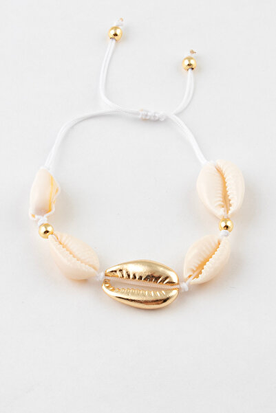 Sortie Aksesuar Gold Seashell Patterned Seashell Figured Length Adjustable Ro...