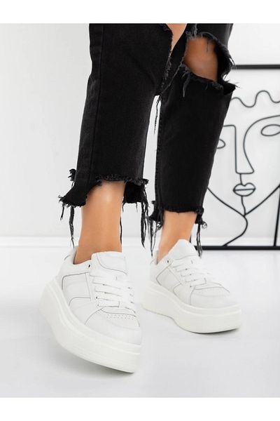 mei Women's Platform Sneakers 3AL91 White