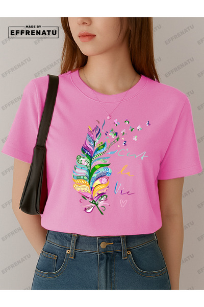 EFFRENATU Μοντέρνα ρούχα με στάμπα γοητευτικό μπλουζάκι μεγάλου μεγέθους