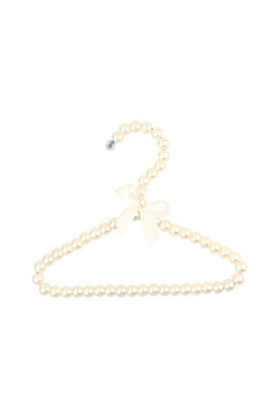 Nabi Market Cuier bej pentru haine mici din perle de plastic - 30 cm sau pentru animale de companie