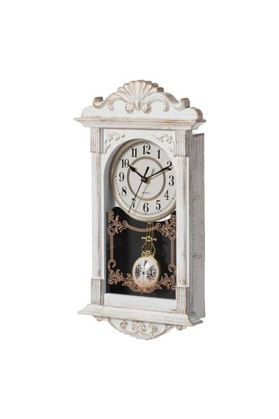 BLA BLA FOAM Vintage Wall Clock with Decorative Pendulum, Bla Bla Foam, Quartz Mechanism, Classic Design, Antique