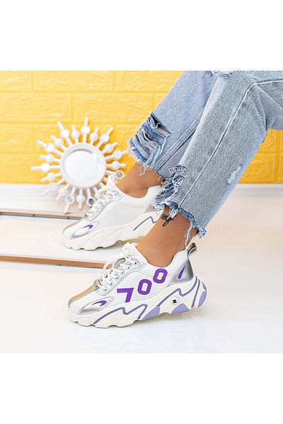 mei Pantofi Sport Dama 2053 Argintiu