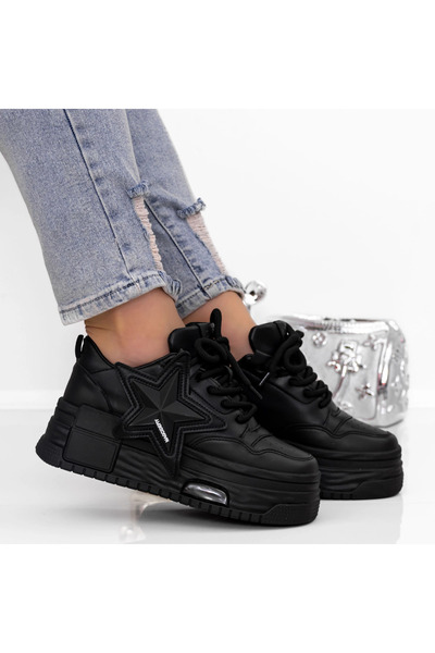 mei Pantofi Sport Dama cu Platforma 3AL65 Negru