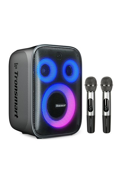 Tronsmart Głośnik bezprzewodowy Halo 200 120W + 2 mikrofony do karaoke - czarny