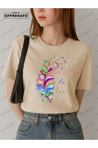 EFFRENATU Trendy Clothing Printed Charming Plus Size T-Shirt
