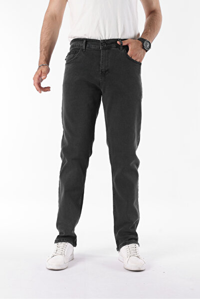 comstar Men's Cotton High Waist Loose Black Baggy Jeans