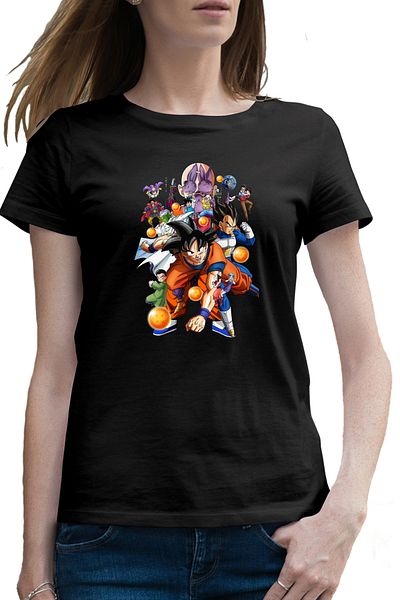 OEM Tricou femei Dragon Ball Z All Team Anime Goku Vegeta