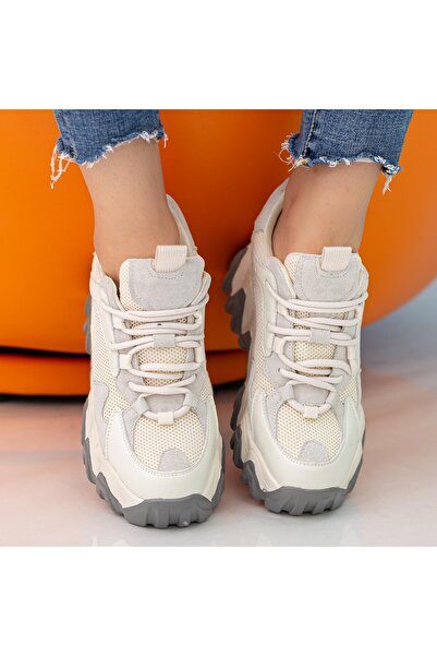 mei Pantofi Sport Dama cu Platforma CJL21 White