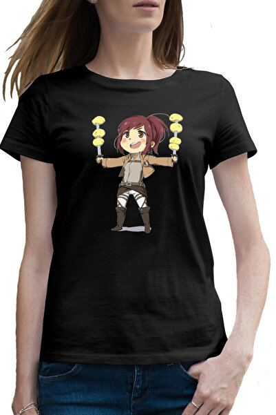 OEM Tricou femei Mikasa Ackerman Attack Titan Manga Anime