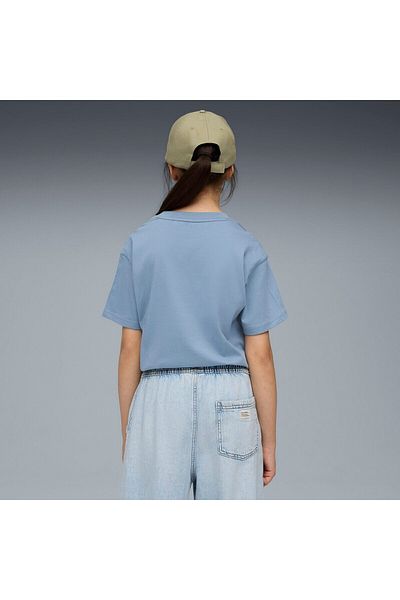 Puma Tricou Ess Boxy Tee G Cool Blue, Albastru, Copii