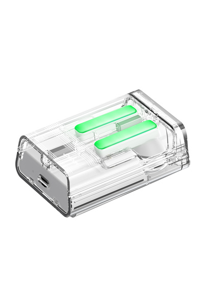 Joyroom Słuchawki bezprzewodowe TWS IceLens Series ze światłami LED białe