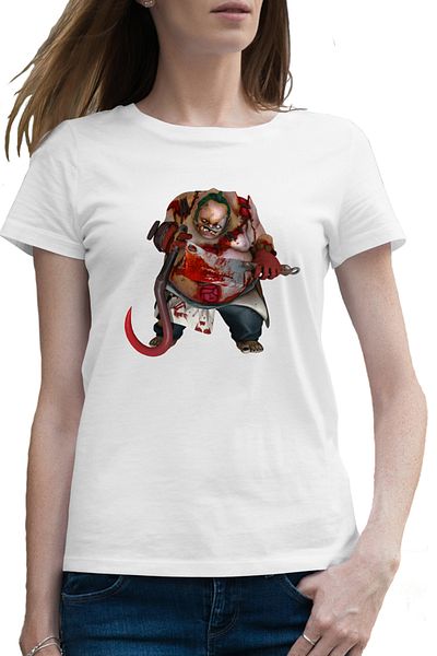 OEM Women's T-shirt Dota 2 Hero Pudge Horror Killer Dota2