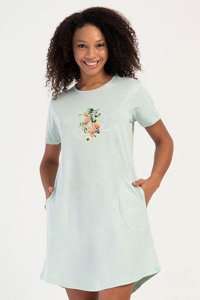 VİENETTA Cotton Women's Short Sleeve Nightgown, 407065