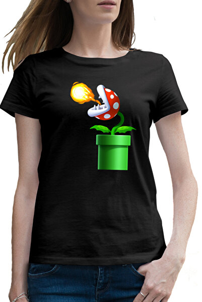 OEM Tricou femei Super Mario Bros Planta Carnivora Wii