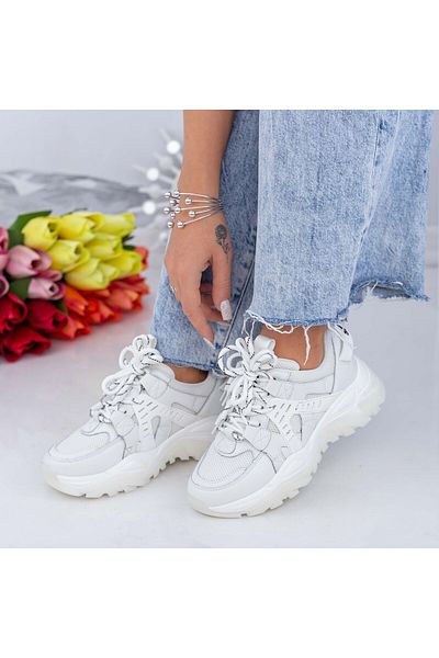 mei Women's Sports Shoes SZ321 White