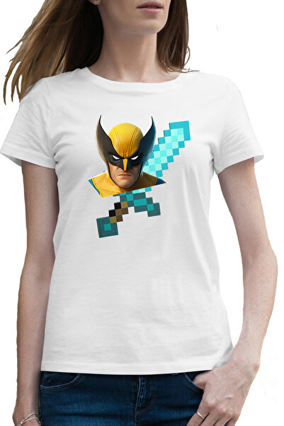 OEM Tricou femei Wolverine XMen Diamond Sword Minecraft