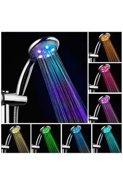 OEM LED Shower Head, Wall Mounted, Chrome ABS, Rainfall Type, Hotel and Home Use, Includes Stainless Ste