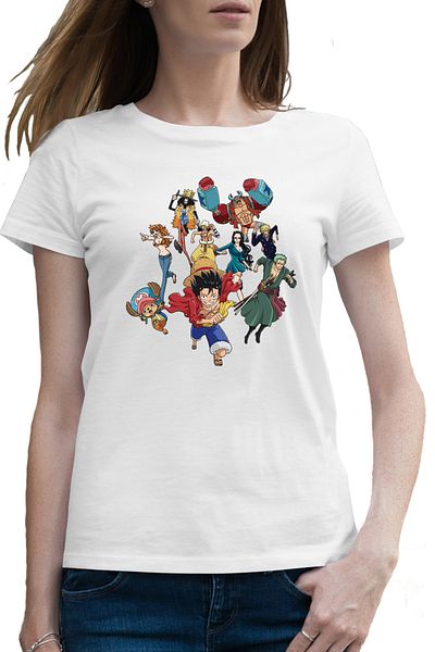 OEM Tricou femei Straw Hat Warriors Pirates Crew One Piece Luffy
