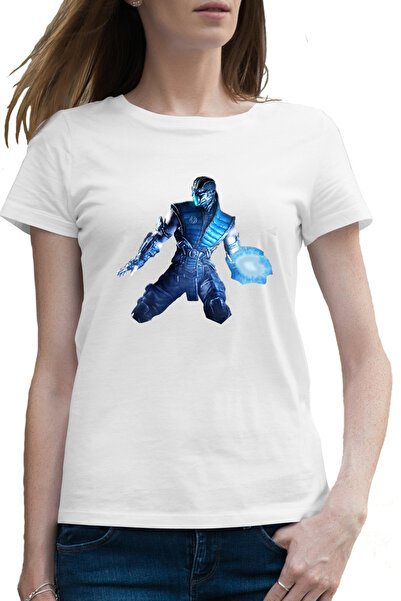 OEM Women's T-shirt Mortal Kombat Magic Blue Armageddon Game Team