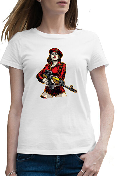 OEM Tricou femei Red Alert 2 Soviet Army Soldat Invazie Rusia