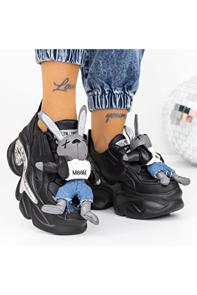 mei Pantofi Sport Dama cu Platforma 8233 Negru