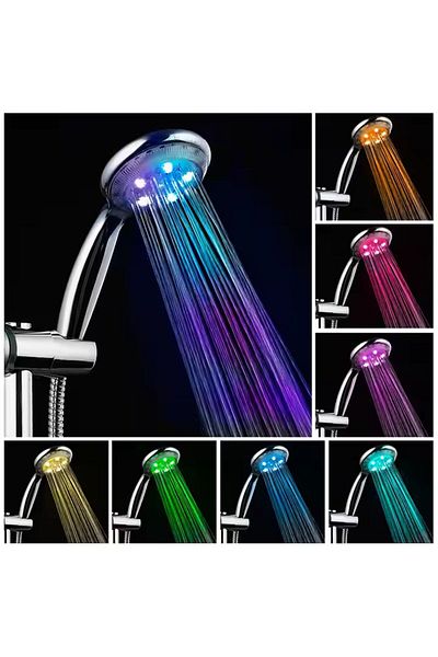 OEM LED Shower Head, Wall Mounted, Chrome ABS, Rainfall Type, Hotel and Home Use, Includes Stainless Ste