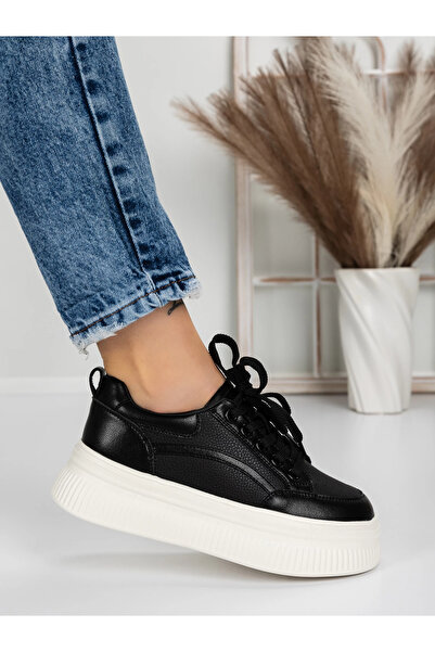 Pantoful Γυναικεία Αθλητικά Παπούτσια από Γνήσιο Δέρμα 5WZ9 Μαύρα