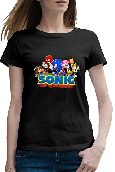 OEM Tricou femei Sonic the Hedgehog All Gang Crew Echipaj