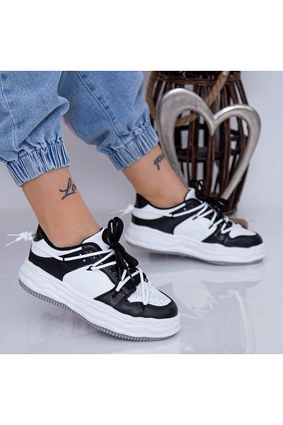 mei Women's Sports Shoes XJ16 Black-White