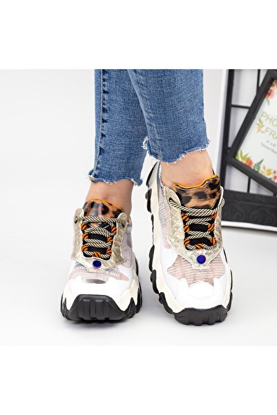 mei Pantofi Sport Dama cu Platforma SZ236 White