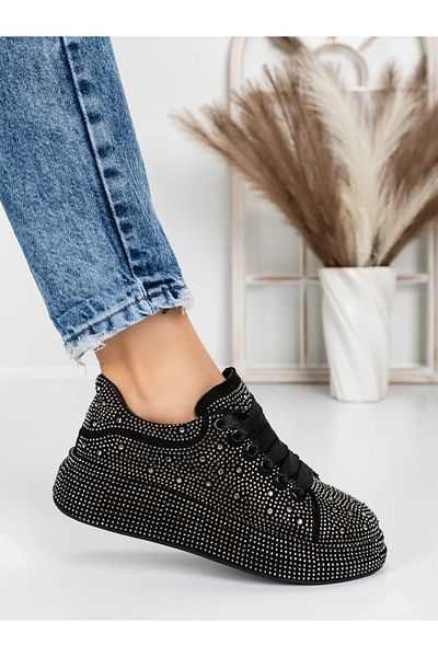 mei Women's Sneakers 5WL57 Black-Guncolor