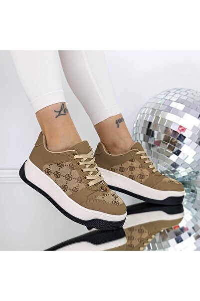 mei Дамски спортни обувки 3WL199 Бежови