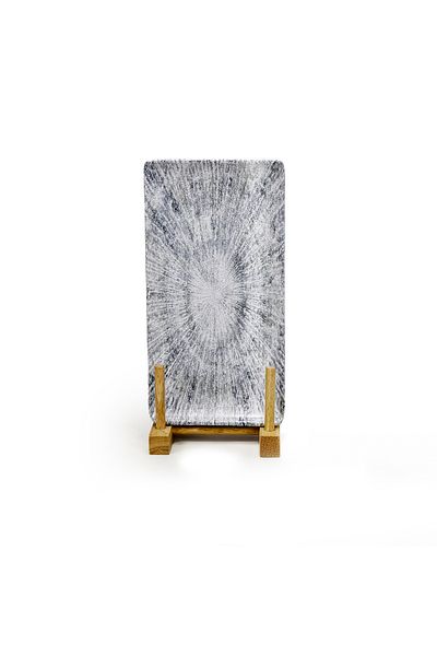 Edessa Astin Ceramic Rectangle Serving Plate (Multicolor, 12.5 x 24cm)
